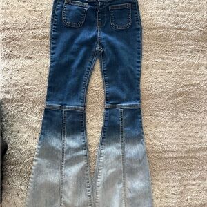 L&B Blue Gradient Flare Jeans